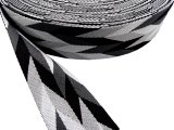 50mm taśma nośna ESPANA 02 cena za 1m BLACK AND WHITE 5cm dwustronna do toreby plecaka na uszy rączki pasek taśmy nośne