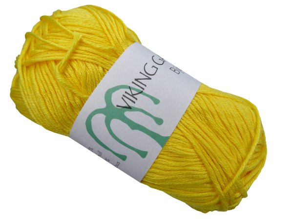 BJORK włóczka 541 ŻÓŁTY NASYCONY Viking Garn 50g 147m bambusowa cienka z połyskiem sklep z włóczka online