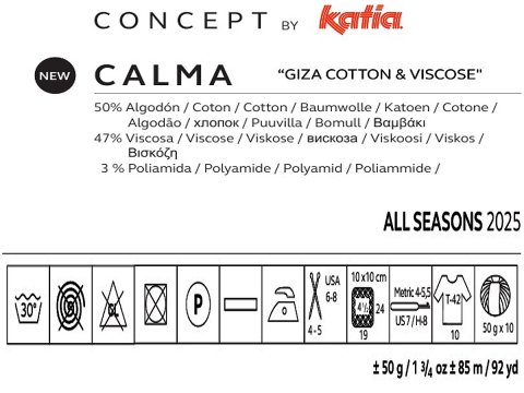 CALMA 53 MORSKI 50g 85m włóczka Katia mix bawełny z wiskozą włóczki Kati największy wybór w Warszawie