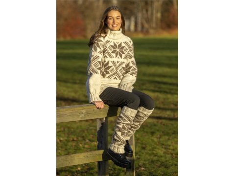 SNORRE włóczka 227 JEANSOWY MELANGE Viking Garn 100g 100m 100% wełna czesankowa HIGHLAND z Peru na sweter genser