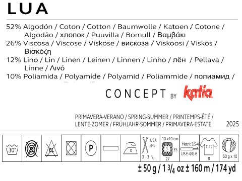 LUA włóczka 107 KORAL MELANŻ Katia 50g 160m mix eco bawełny wiskozy lny włóczki Kati największy wybór w Warszawie