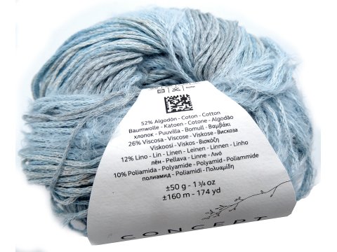 LUA włóczka 102 BŁĘKITNY MELANŻ Katia 50g 160m mix eco bawełny wiskozy lny włóczki Kati największy wybór w Warszawie