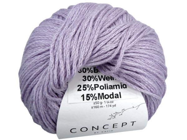 EUNOIA włóczka 104 FIOLET MELANŻ Katia 50g 160m mix bawełny wełny włóczki Kati największy wybór w Warszawie