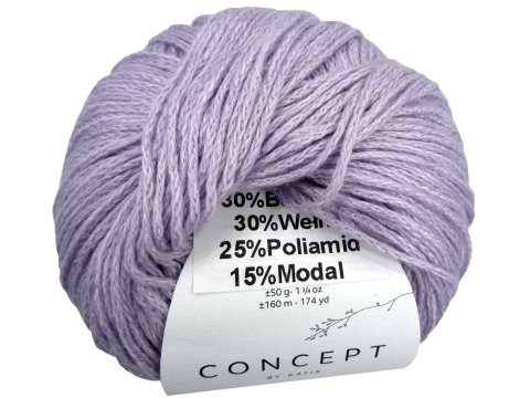EUNOIA włóczka 104 FIOLET MELANŻ Katia 50g 160m mix bawełny wełny włóczki Kati największy wybór w Warszawie