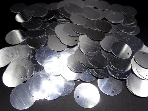 Cekiny kółka 15mm 1 SREBRNE rybia łuska cena za hurt 2500g 2,5kg sklep z cekinami największy wybór Warszawa
