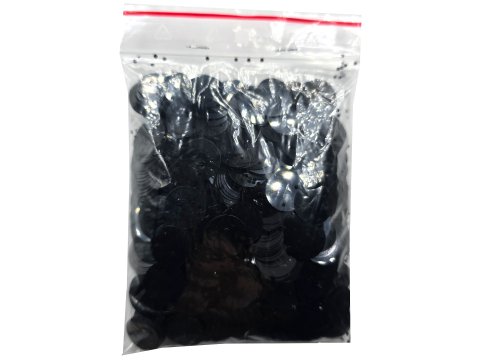 Cekiny kółka 15mm 31 CZARNE rybia łuska cena za hurt 2500g 2,5kg sklep z cekinami największy wybór Warszawa