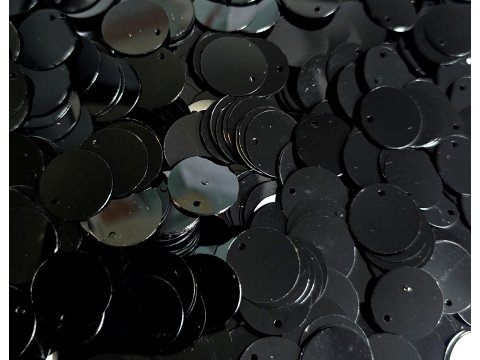Cekiny kółka 15mm 31 CZARNE rybia łuska cena za 100g sklep z cekinami największy wybór Warszawa