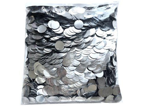 Cekiny kółka 30mm 1 SREBRNE rybia łuska cena za 100g sklep z cekinami największy wybór Warszawa