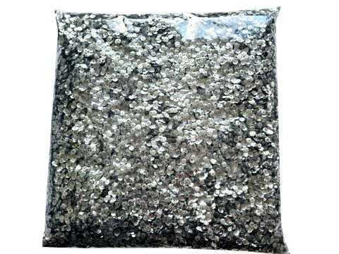 Cekiny kółka 6mm 100g metallic 1 Silver Srebrny cena detaliczna 100g sklep z cekinami największy wybór Warszawa