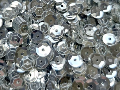 Cekiny kółka 6mm 100g metallic 1 Silver Srebrny cena detaliczna 100g sklep z cekinami największy wybór Warszawa