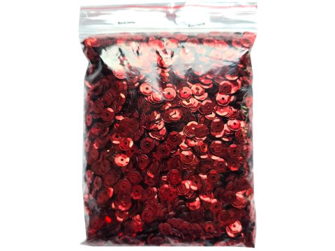 Cekiny kółka 6mm 2,5kg  metallic 3 Czerwony cena za hurt 2500g sklep z cekinami największy wybór Warszawa