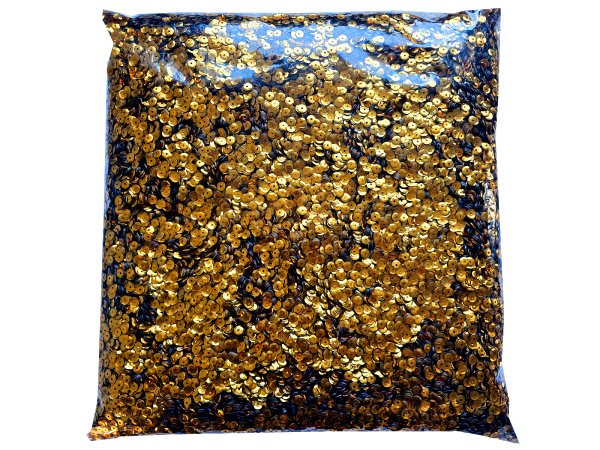 Cekiny kółka 6mm 2,5kg  metallic 14 Złote Miodowe cena za hurt 2500g sklep z cekinami największy wybór Warszawa