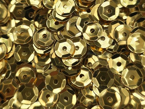 Cekiny kółka 6mm 2,5kg  metallic 6 Gold Złote cena za hurt 2500g sklep z cekinami największy wybór Warszawa