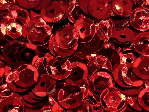 Cekiny kółka 6mm 100g metallic 3 Czerwony red cena detaliczna 100g sklep z cekinami największy wybór Warszawa