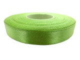 12mm wstążka atłasowa Z225 Jasny Zielony rolka 25m 100% nylon satynowa ozdobna na kokardki dekorację świąteczne