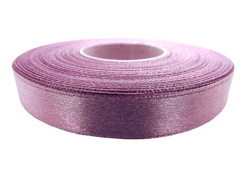 12mm wstążka atłasowa 126 Lila Róż rolka 25m 100% nylon satynowa ozdobna na kokardki dekorację świąteczne