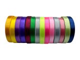 12mm wstążka atłasowa 187 Bordo Amarant rolka 25m 100% nylon satynowa ozdobna na kokardki dekorację świąteczne