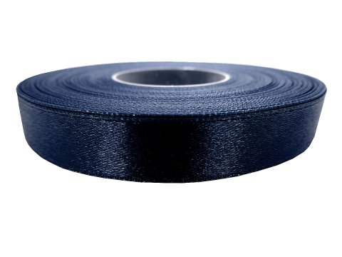 12mm wstążka atłasowa 184 Ciemny Granat rolka 25m 100% nylon satynowa ozdobna na kokardki dekorację świąteczne