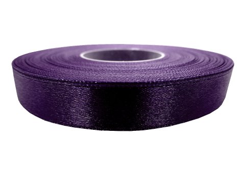 12mm wstążka atłasowa Z187 Ciemny Fiolet rolka 25m 100% nylon satynowa ozdobna na kokardki dekorację świąteczne