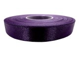 12mm wstążka atłasowa Z187 Ciemny Fiolet rolka 25m 100% nylon satynowa ozdobna na kokardki dekorację świąteczne