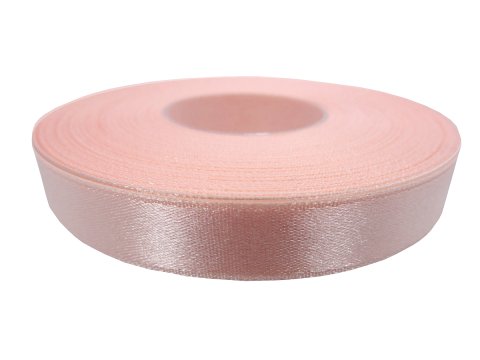 12mm wstążka atłasowa 122 Jasny Łosoś rolka 25m 100% nylon satynowa ozdobna na kokardki dekorację świąteczne
