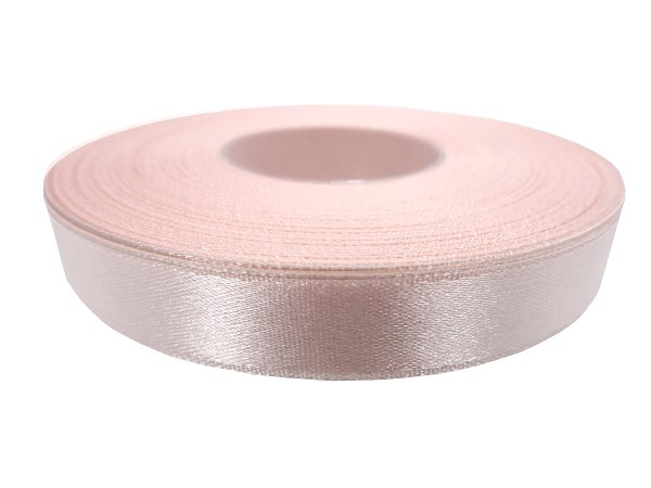 12mm wstążka atłasowa 123 Łosoś Zgaszony rolka 25m 100% nylon satynowa ozdobna na kokardki dekorację świąteczne