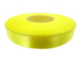 12mm wstążka atłasowa 153 Żółty Cytryna rolka 25m 100% nylon satynowa ozdobna na kokardki dekorację świąteczne