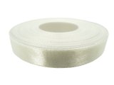 12mm wstążka atłasowa 183 Ecru Krem rolka 25m 100% nylon satynowa ozdobna na kokardki dekorację świąteczne