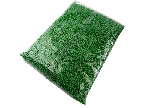 2mm 18321 Korale szklane ZIELONE TRAWA 100g luzem do przyszycia około 6000sztuk importer GOLD-POL