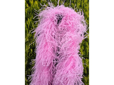 Szal boa American Beauty Pastela Róż 4 ply pióra strusie 1szt/ 1,8m 4ply cztery warstwy piór strusia najlepsza jakość na rynku