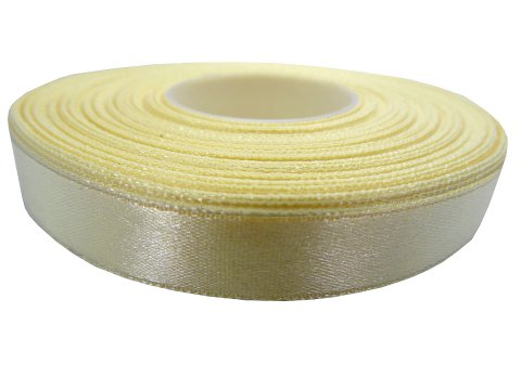 12mm wstążka atłasowa Z266 Ciemne Ecru Słomkowy Beż rolka 25m 100% nylon satynowa ozdobna na kokardki dekorację świąteczne
