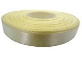 12mm wstążka atłasowa Z266 Ciemne Ecru Słomkowy Beż rolka 25m 100% nylon satynowa ozdobna na kokardki dekorację świąteczne