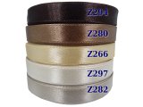 12mm wstążka atłasowa Z282 Beż Zimny rolka 25m 100% nylon satynowa ozdobna na kokardki dekorację świąteczne