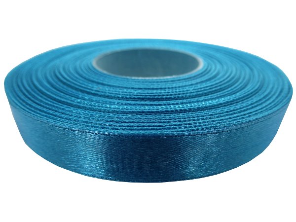 12mm wstążka atłasowa Z208 Turkus rolka 25m 100% nylon satynowa ozdobna na kokardki dekorację świąteczne