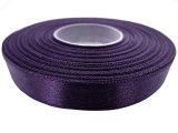12mm wstążka atłasowa Z187 Śliwka Fiolet rolka 25m 100% nylon satynowa ozdobna na kokardki dekorację świąteczne