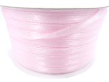 3mm wstążka atłasowa 137m dwustronna 104 Róż Ostry Jasny 100% nylon z dużym połyskiem gęsto tkana największa pasmanteria