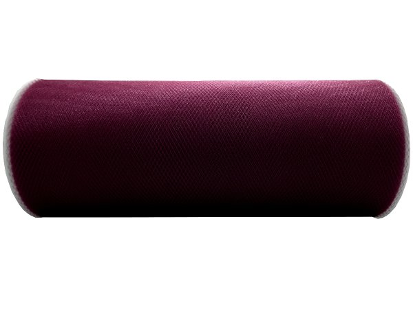 Tiul 15cm Bordo Wino rolka 25y czyli 22,86m tutu na pompony kokardy dekoracje imprezy ślubne