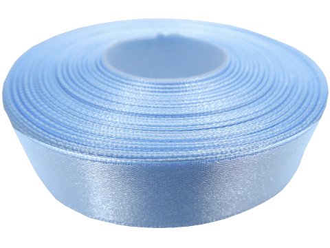 18mm wstążka atłasowa 135 Błękit rolka 25m 100% nylon satynowa ozdobna na kokardki dekorację świąteczne