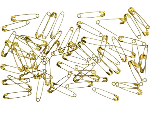 Agrafki 22mm "00" 60szt ZŁOTE agrafka luzem krawieckie metalowe na imprezy sportowe festyny największy wybór Goldpol Warszawa