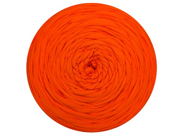 Spaghetti cotton POMARAŃCZOWY ORANGE FLUO NEON cena za 1 sztukę około 120m włóczka z recyklingu t-shirt nici bawełna s