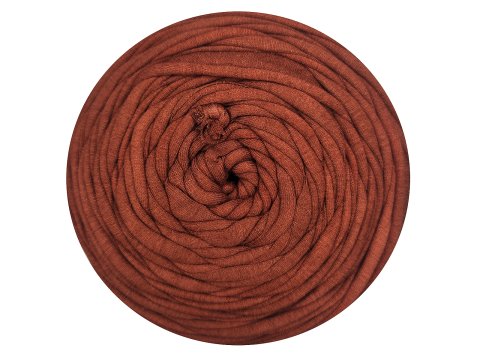 Spaghetti cotton BRĄZ KASZTANOWY cena za 1 sztukę około 120m włóczka z recyklingu t-shirt nici bawełna s