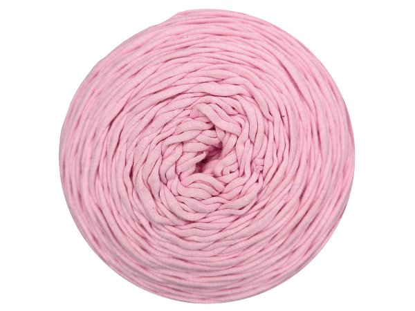 Spaghetti cotton RÓŻ JASNY PASTELOWY cena za 1 sztukę około 120m włóczka z recyklingu t-shirt nici bawełna sklep