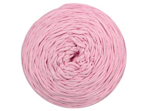 Spaghetti cotton RÓŻ JASNY PASTELOWY cena za 1 sztukę około 120m włóczka z recyklingu t-shirt nici bawełna sklep