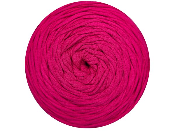 Spaghetti cotton RÓŻOWY CIEMNY INTENSYWNY cena za 1 sztukę około 120m włóczka z recyklingu t-shirt nici bawełna sklep