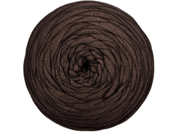 Spaghetti cotton BRĄZ GORZKA CZEKOLADA cena za 1 sztukę około 120m włóczka z recyklingu t-shirt nici bawełna s