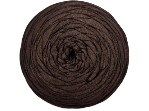 Spaghetti cotton BRĄZ GORZKA CZEKOLADA cena za 1 sztukę około 120m włóczka z recyklingu t-shirt nici bawełna s