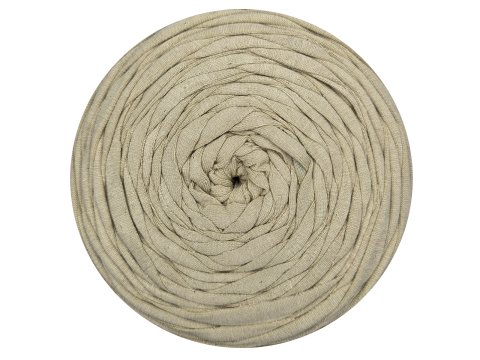 Spaghetti cotton BEŻ PIASEK cena za 1 sztukę około 120m włóczka z recyklingu t-shirt nici bawełna