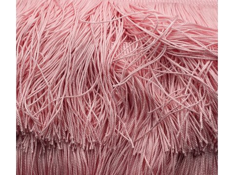 Frędzle 15cm 174 PINK RÓŻ JASNY CIĘTE na metry cena za 1m taneczne acetatowe długie na taśmie największy sklep GOLD-POL Warszawa