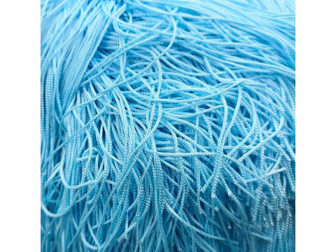 Frędzle 15cm 219 SKY BLUE CIĘTE na metry cena za 1m taneczne acetatowe długie na taśmie największy sklep GOLD-POL Warszawa