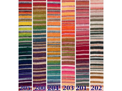 BELLINO 150g 100% eko 201 MIX WSZYSTKIEGO KATIA 550m nowość 2025 włóczka w pięknym melanżu kolorów Limited Edition